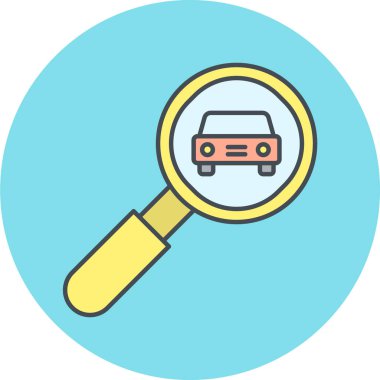 Büyütme cam simgesi vektör illüstrasyonu