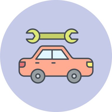 Araba tamir ikonu. vektör illüstrasyonu