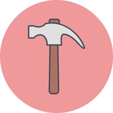 Çekiç simgesinin vektör illüstrasyonu