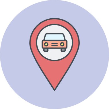 Modern araba simgesinin vektör illüstrasyonu