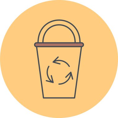 Vektör çizim çöp tenekesi simgesine