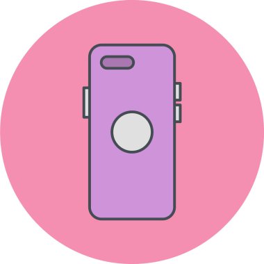 Moda biçimi izole edilmiş arka planda cep telefonu simgesi