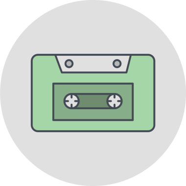 kaset ikonu. vektör illüstrasyonu