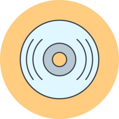 CD mi? Web simgesi basit illüstrasyon