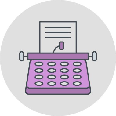 Daktilonun vektör illüstrasyonu