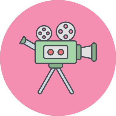 video kamera ikonu vektör illüstrasyonu