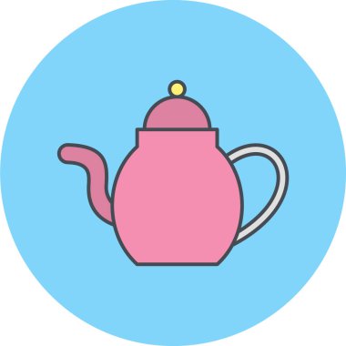 Çaydanlık ikonu. Web tasarımı için çaydanlık vektör simgelerinin basit çizimi