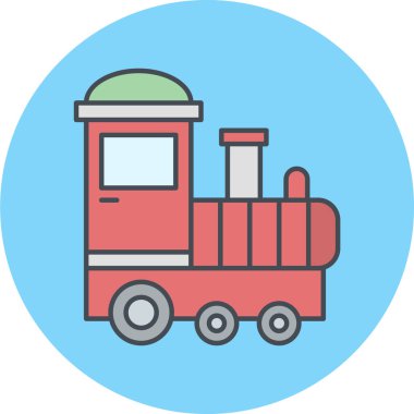 train web icon simple illustration