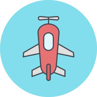 uçak ikonu vektör illüstrasyonu