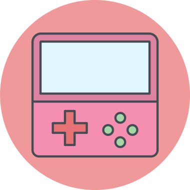 oyun konsolu simgesi, vektör illüstrasyonu