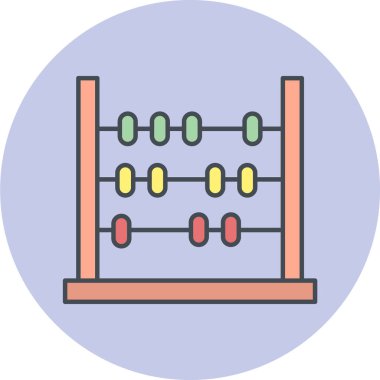 Abaküs. Web simgesi basit illüstrasyon