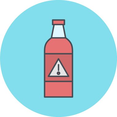 Bir şişe simgesinin vektör illüstrasyonu