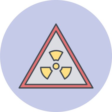 Radyasyon işareti simgesinin vektör çizimi