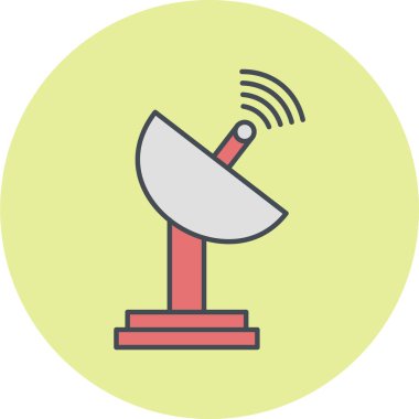 uydu anten simgesi, vektör illüstrasyonu