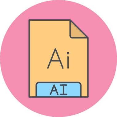dosya biçimi simgesi, vektör illüstrasyonu