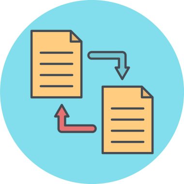 Dosya belgesi simgesinin vektör illüstrasyonu