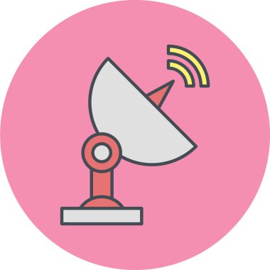 uydu anten simgesi, vektör illüstrasyonu