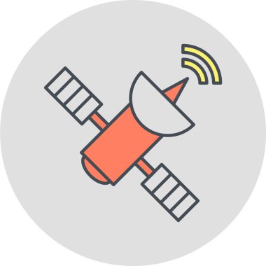 uydu simgesi vektör illüstrasyonu