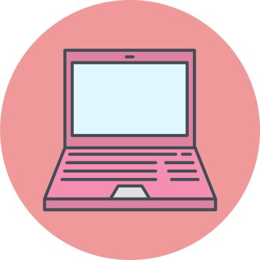 Dizüstü bilgisayar simgesi vektör çizimi