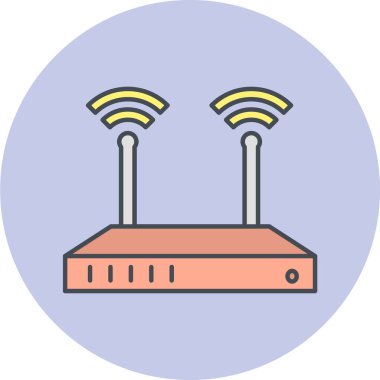 router simgesi vektör illüstrasyonu