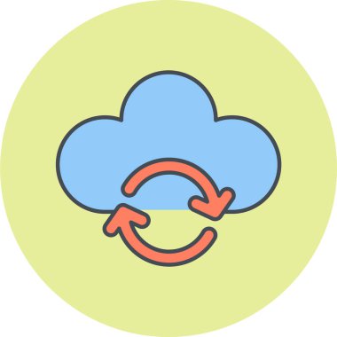 bulut simgesi, vektör illüstrasyonu