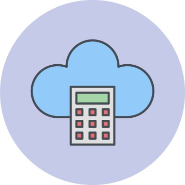 Modern bulut simgesinin vektör çizimi