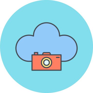 Bulut hesaplama simgesi vektör illüstrasyonu