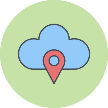 bulut simgesi, vektör illüstrasyonu