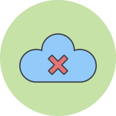 bulut simgesi, vektör illüstrasyonu