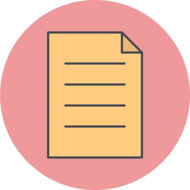 belge simgesi vektör illüstrasyonu