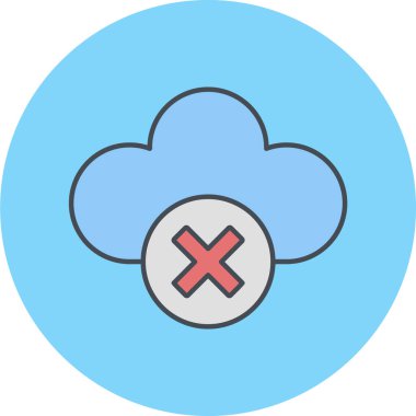 bulut simgesi, vektör illüstrasyonu