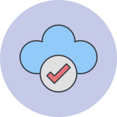 bulut simgesi, vektör illüstrasyonu