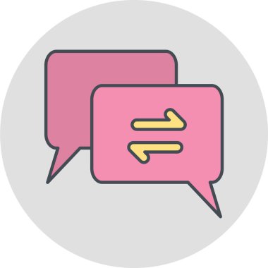 Sohbet simgesi vektör illüstrasyonu