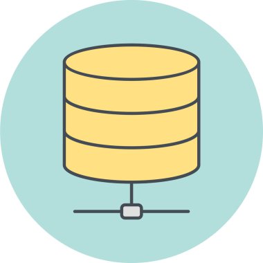 veritabanı. Web simgesi basit illüstrasyon