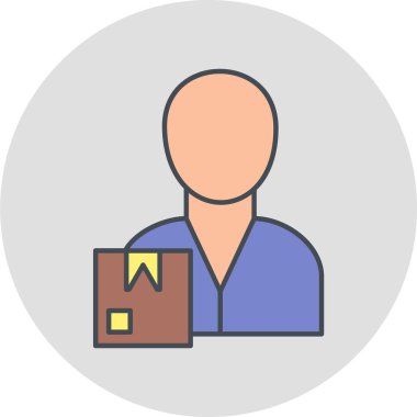 Teslimat. Web simgesi basit illüstrasyon