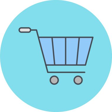 Alışveriş arabası ikon vektör illüstrasyonu