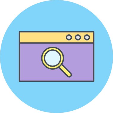 tarayıcı simgesi vektör illüstrasyonu