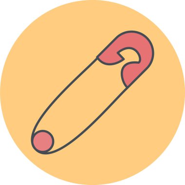 Tek izole edilmiş iğne simgesinin vektör çizimi