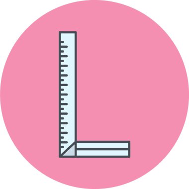 cetvel simgesi, vektör illüstrasyonu