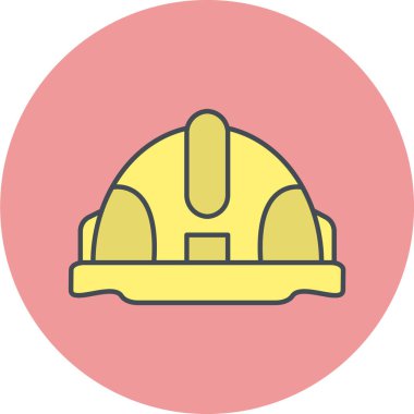 Kask simgesi, vektör illüstrasyonu