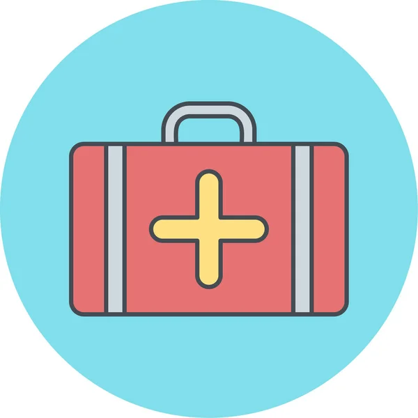 Verbandskasten Einfache Illustration Medizinischer Notfalltaschen Vektor Symbole Für Das Web — Stockvektor