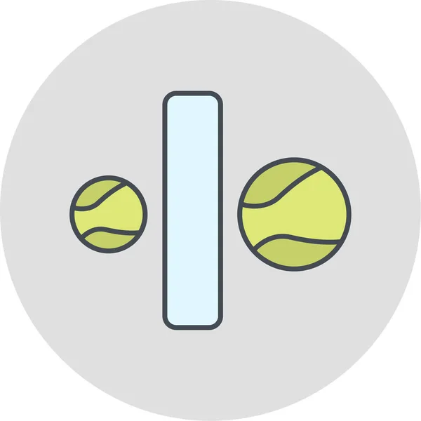 Tenisz Labda Ikon Vektor Illusztráció — Stock Vector