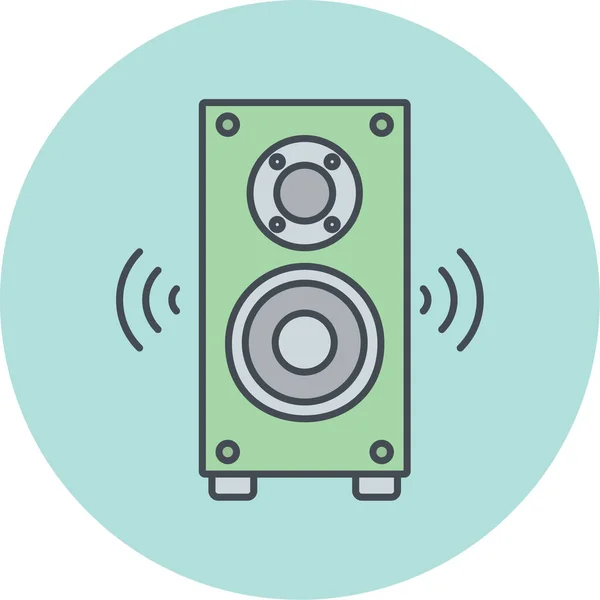 Altavoz Icono Web Ilustración Simple — Vector de stock