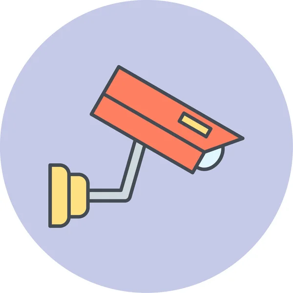 Ikona Bezpečnostní Kamery Vektorová Ilustrace — Stockový vektor
