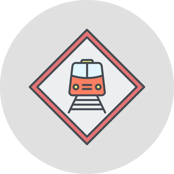 Vectorillustratie Van Een Treinpictogram — Stockvector