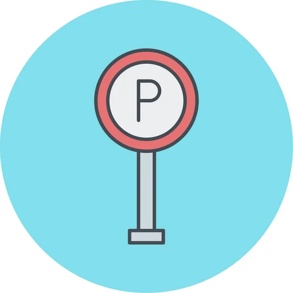 Pictogram Parkeerbord Vectorillustratie — Stockvector