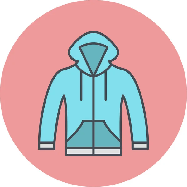 Jacken Vektor Symbol Flachbild Illustration Folge — Stockvektor