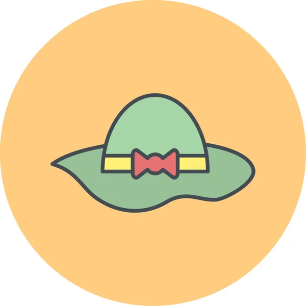 Simbolo Segno Icona Vettoriale Cappello — Vettoriale Stock