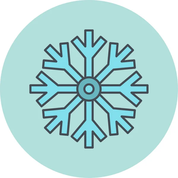 Fiocco Neve Icona Web Semplice Illustrazione — Vettoriale Stock