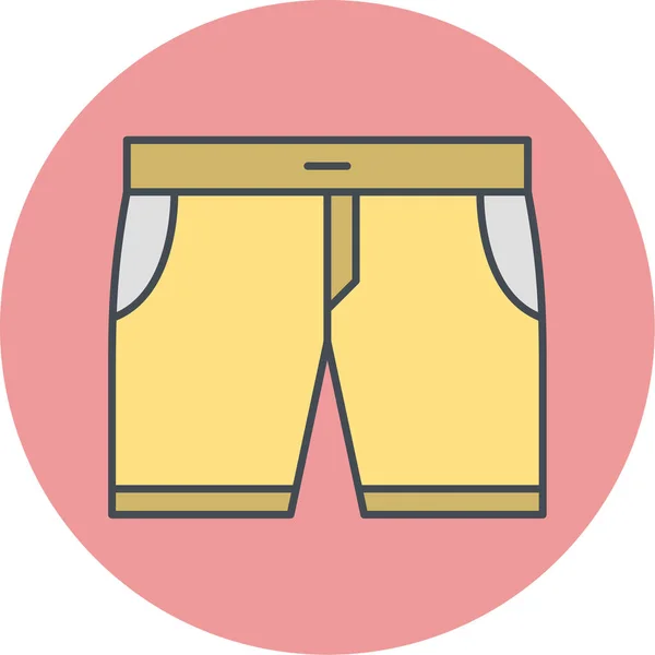 Pantaloncini Icona Web Semplice Illustrazione — Vettoriale Stock